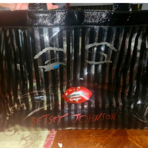 🍂🍁HTF  VERY RARE BETSEY JOHNSON EYE SPY MARILYN MONROE XL TOTE BAG - Picture 2 of 6